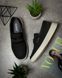 Black loafers with a massive sole (stitched)
