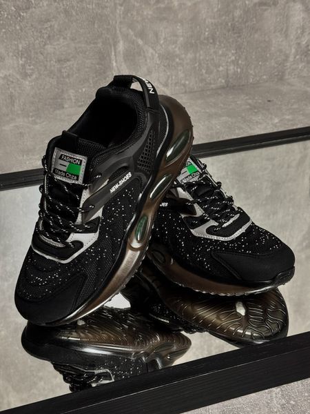 Black summer sneakers with silicone soles