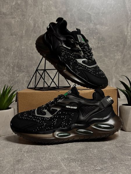 Black summer sneakers with silicone soles