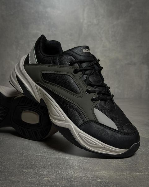 Autumn sneakers in black and green