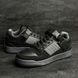 Black sneakers made of genuine suede with gray accents