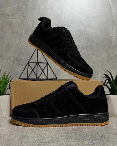 Black suede sneakers