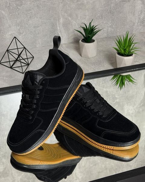 Black suede sneakers
