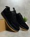 Black suede sneakers