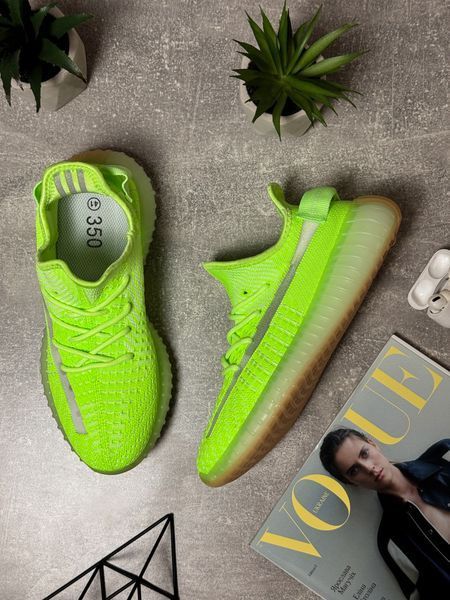 Light green Boost 350 sneakers