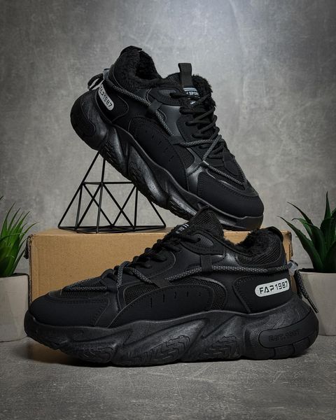 Black winter sneakers