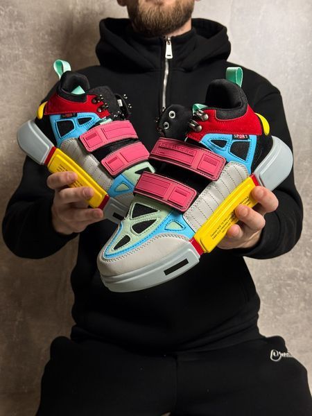 Colorful sneakers with Velcro straps