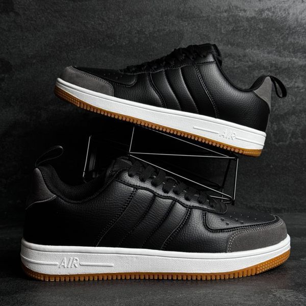 Men's black Air-style sneakers