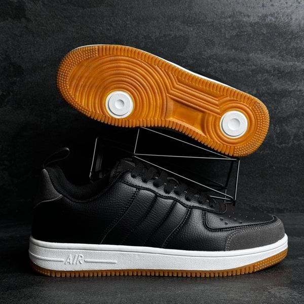 Men's black Air-style sneakers