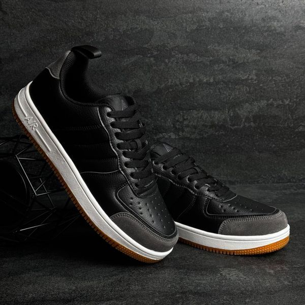 Men's black Air-style sneakers