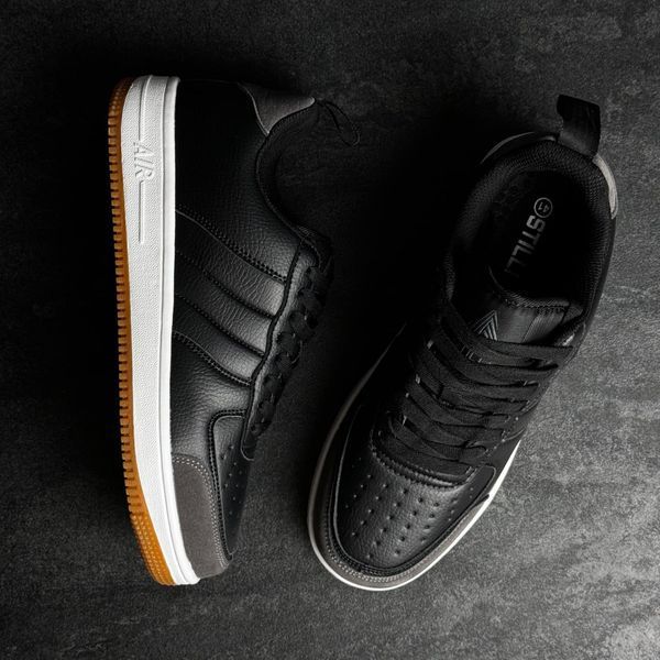 Men's black Air-style sneakers
