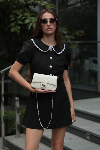 Perline Bag Cream/Silver