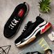 Black high-top sneakers in the Triple S style