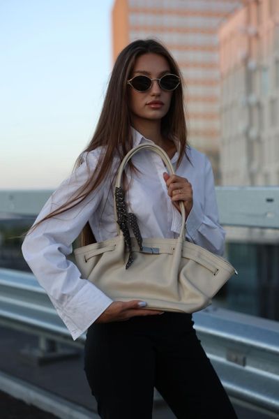 Сумка Hudson Bag Cream/Silver WH04002 фото