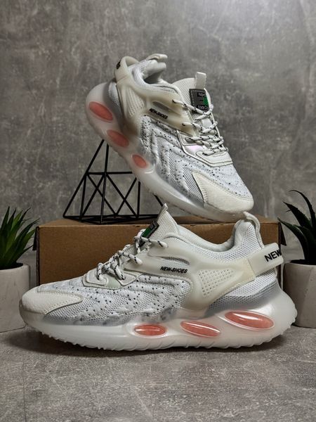 Белые летние кроссовки на силиконовой подошве 5782 фото